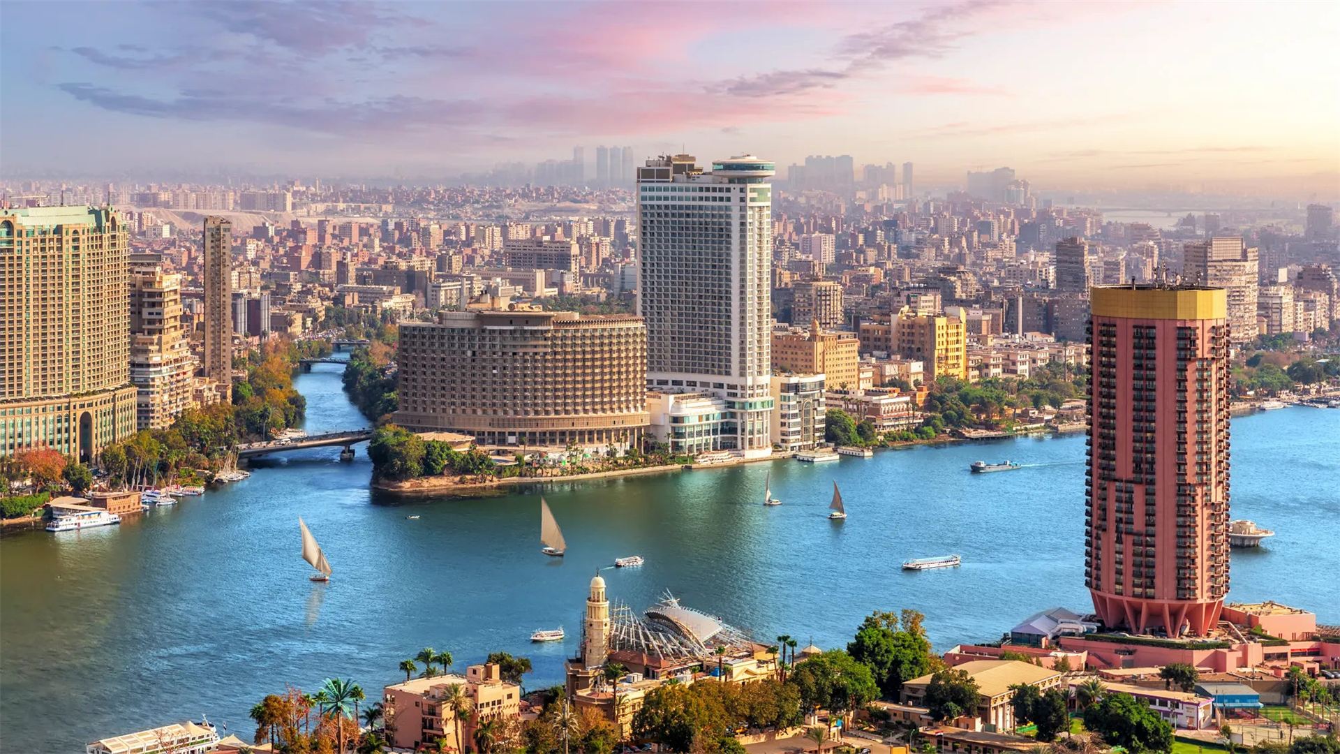 Cairo skyline along the Nile
